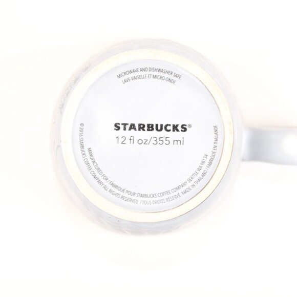 Starbucks Embossed Mermaid Siren Tail Mug Gray 12 oz 2016 With GIFT BOX - Picture 5 of 7